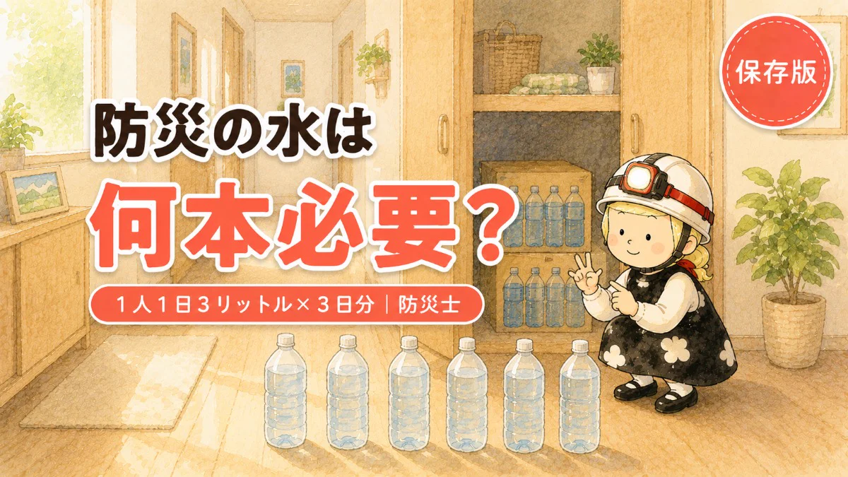防災の水は何本必要?｜防災士・安心こちゃん