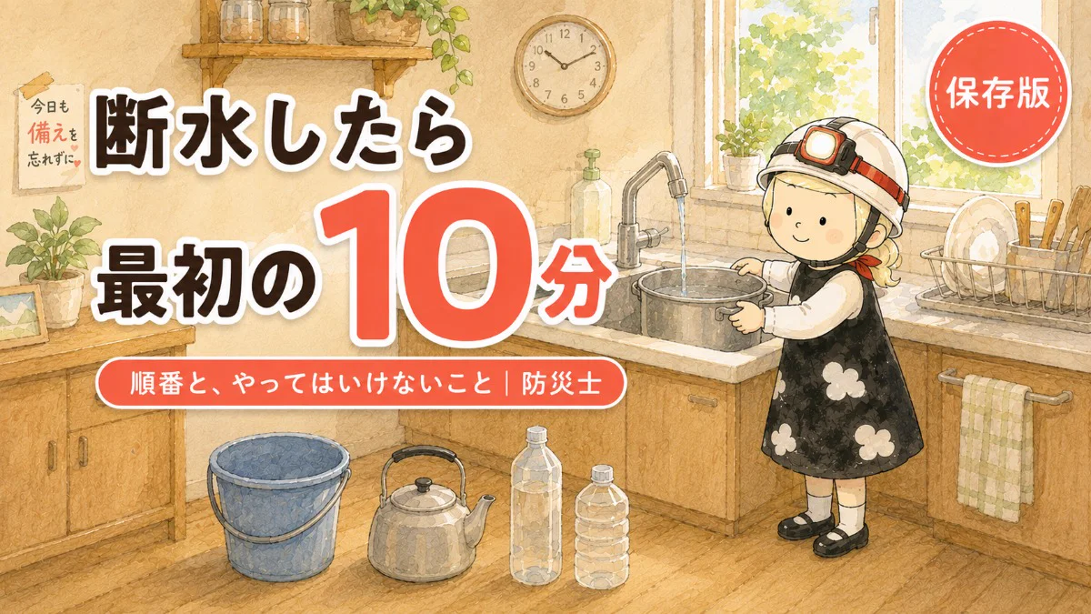 断水したら最初の10分｜防災士・安心こちゃん