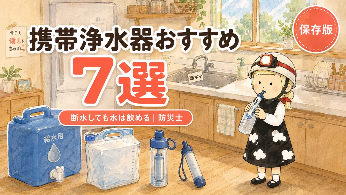携帯浄水器おすすめ7選｜防災士・安心こちゃん