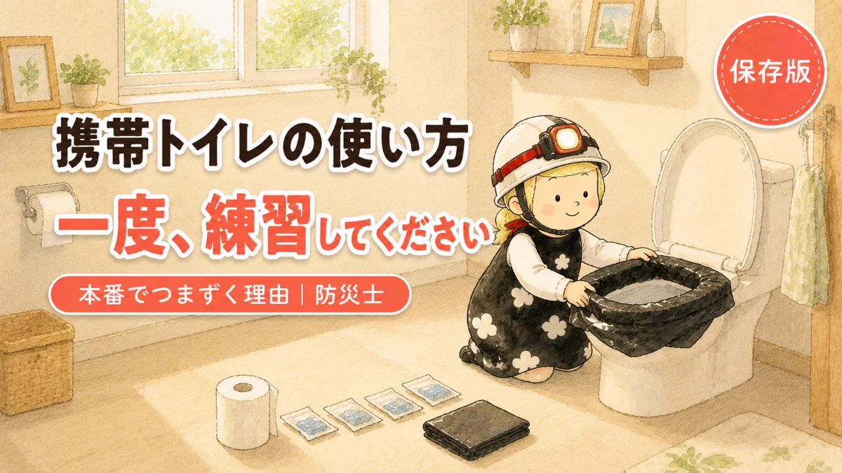 携帯トイレの使い方・一度、練習してください｜防災士・安心こちゃん