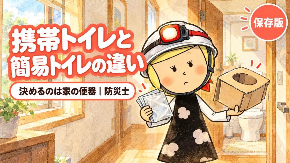 携帯トイレと簡易トイレの違い 決めるのは家の便器