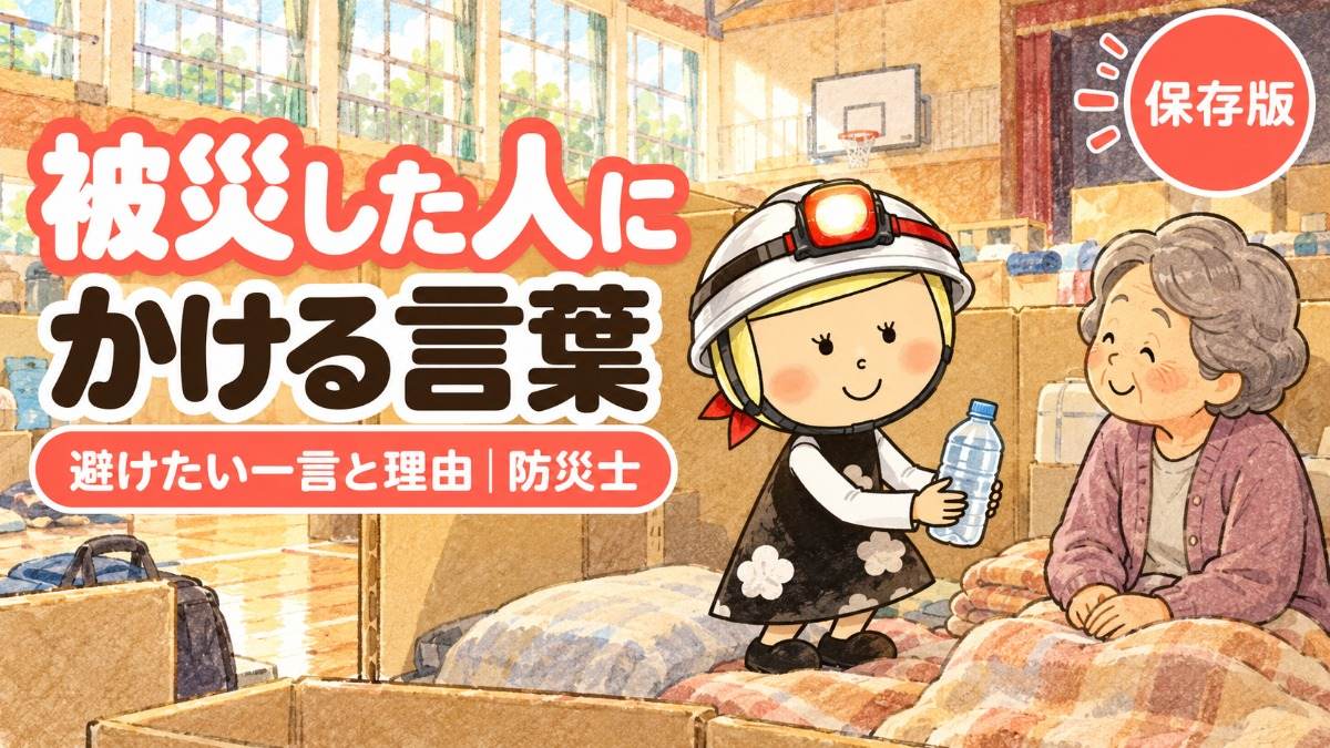 被災した人にかける言葉 避けたい一言と理由